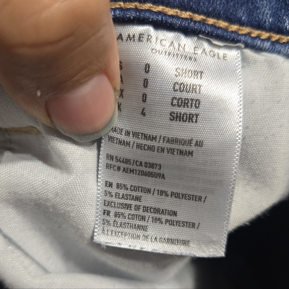 American Eagle Super High Rise Jeggings Sz 0 Short - Picture 7 of 13